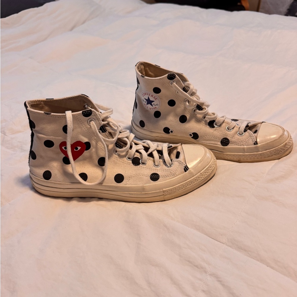 CdG PLAY x Converse Men's Chuck Taylor All Star Polka Dot High-Top Sneakers
